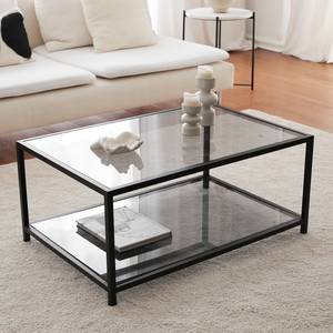 Couchtisch Birdsville Glas / Metall - Rauchgrau