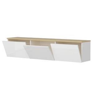 Meuble TV Neiden Blanc - Bois manufacturé - 160 x 35 x 32 cm