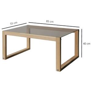 Tavolino da salotto Veneto Vetro / Legno massello di pino - Pino silvestre