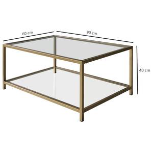 Tavolino da salotto Skod Vetro / Metallo - Oro
