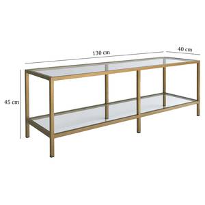 TV-Rack Nibas Glas / Metall - Gold