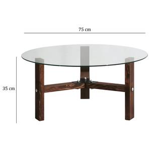 Tavolino da salotto Down Under Eukoa Vetro / Noce massello - Noce