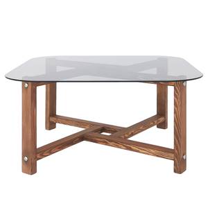Tavolino da salotto Milligan Vetro / Rovere massello - Rovere scuro