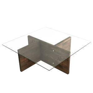 Couchtisch Gran Rey Glas / Walnuss massiv - Walnuss