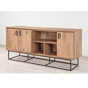 Credenza Yopal II Metallo - Effetto pino / Nero