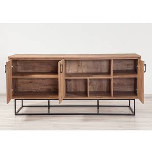 Sideboard Yopal II Metall - Kiefer Dekor / Schwarz