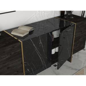 Sideboard Vidal Marmor Schwarz Dekor / Gold