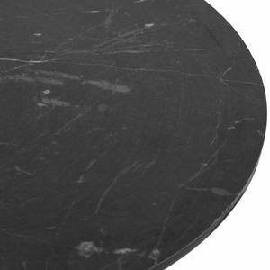 Bijzettafel Soffy (set van 3) metaal - zwarte marmeren look/zwart
