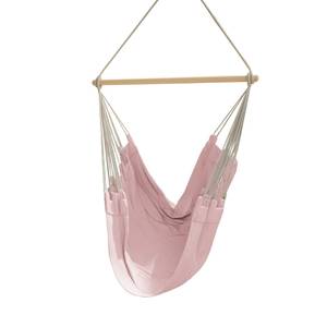 Hangstoel Malero katoen/polyester - Oud pink/Crèmekleurig