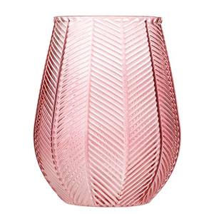 Vase Tori III 100 % verre - Rose poudré - 11 cm x 19,5 cm x 15,5 cm - 11 x 20 cm
