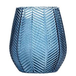 Vase Tori II Glas - Dunkelblau - 11 x 20 cm