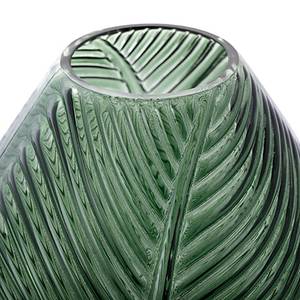 Vase Tera 100 % verre - Vert bouteille - 28 cm x 30 cm x 11 cm - 28 x 30 cm