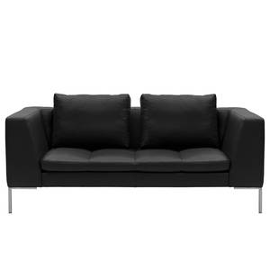 2-Sitzer Sofa MADISON Echtleder Neka: Schwarz