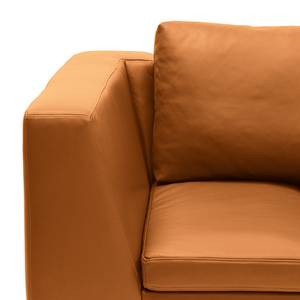 Ecksofa MADISON mit Ottomane Echtleder - Echtleder Neka: Cognac - Breite: 319 cm - Ottomane davorstehend rechts