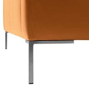 Ecksofa MADISON mit Ottomane Echtleder - Echtleder Neka: Cognac - Breite: 319 cm - Ottomane davorstehend rechts