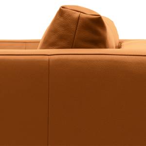 Ecksofa MADISON mit Ottomane Echtleder - Echtleder Neka: Cognac - Breite: 319 cm - Ottomane davorstehend links