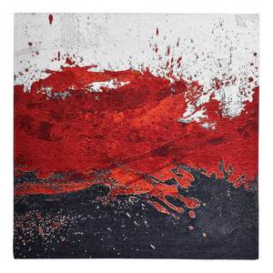 Kurzflorteppich Cosima 116 I Polyester / Baumwolle - Rot - Durchmesser: 100 cm
