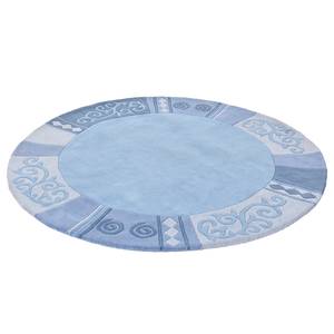 Wollteppich Ambadi Rund Schurwolle - Blau - Durchmesser: 150 cm