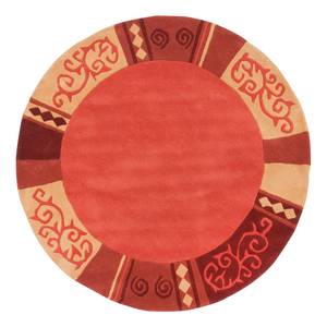 Wollteppich Ambadi Rund Schurwolle - Terracotta - Durchmesser: 190 cm