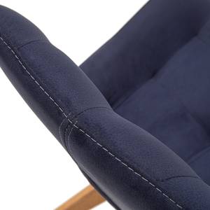 Chaise capitonnée Paia Bleu foncé - Sans fonction