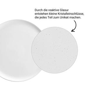 Geschirr-Set NATIVE (8-tlg.) Keramik - Weiß - Weiß