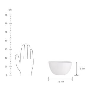 Geschirr-Set NATIVE (8-tlg.) Keramik - Weiß - Weiß