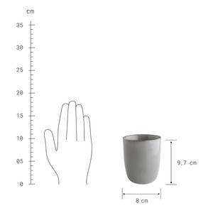 Geschirr-Set NATIVE (8-tlg.) Keramik - Grau - Grau