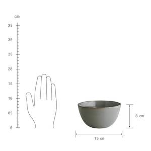 Geschirr-Set NATIVE (8-tlg.) Keramik - Grau - Grau