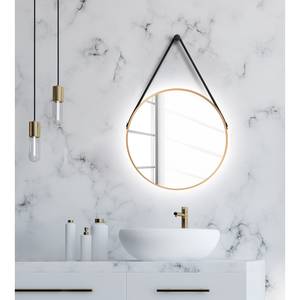 Miroir Talos I Aluminium - Doré - Avec éclairage