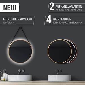 Miroir Talos I Aluminium - Doré - Avec éclairage