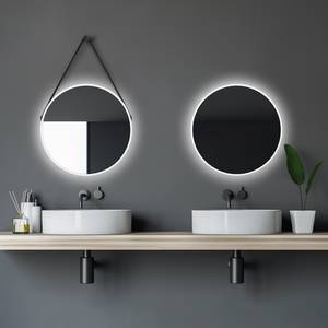 Miroir Talos I Aluminium - Blanc - Avec éclairage