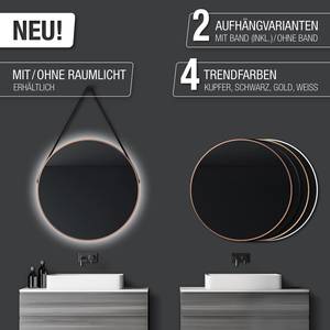 Miroir Talos II Aluminium - Cuivre - Avec éclairage