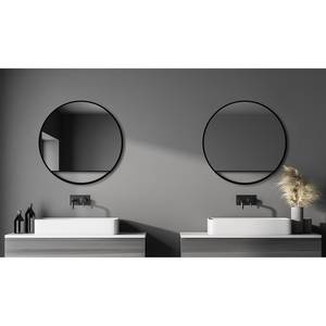 Miroir Talos III Aluminium - Noir - Largeur : 80 cm - Sans éclairage