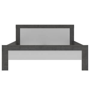 Bedframe Grünwald III Grijs - Wit - Plaatmateriaal - 166 x 91 x 206 cm