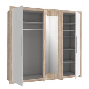 Drehtürenschrank Grünwald II Braun - Weiß - Holzwerkstoff - 242 x 220 x 59 cm