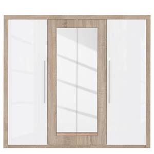 Drehtürenschrank Grünwald II Braun - Weiß - Holzwerkstoff - 242 x 220 x 59 cm