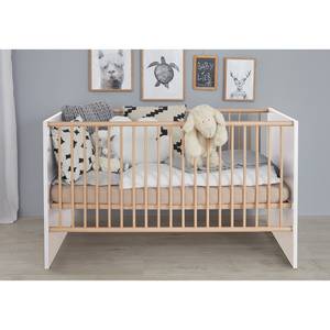 Lit bébé Mats Blanc - Bois manufacturé - 144 x 83 x 78 cm