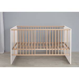 Lit bébé Mats Blanc - Bois manufacturé - 144 x 83 x 78 cm