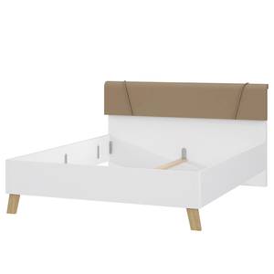 Bedframe Pisa Bruin - Wit - Plaatmateriaal - 170 x 99 x 210 cm