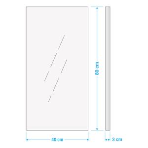 Spiegel Elba Wit - Plaatmateriaal - 40 x 80 x 3 cm