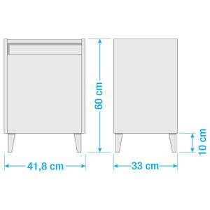 Wastafelonderkast Elba Antraciet - Breedte: 42 cm