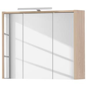 Spiegelkast Elba incl. verlichting - lichte eikenhouten look - Breedte: 75 cm