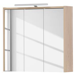 Spiegelkast Elba incl. verlichting - lichte eikenhouten look - Breedte: 65 cm