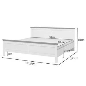 Bedframe Emmanuela Donkergroen - 180 x 200cm