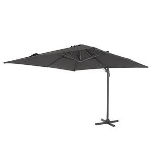 Zwevende parasol California N+ I aluminium/polyester - Antraciet - 300 x 300 cm