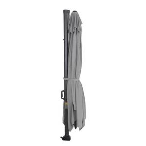 Zwevende parasol Cirrus aluminium/polyester - antracietkleurig/grijs - 400 x 350 cm