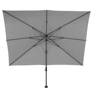Zwevende parasol Cirrus aluminium/polyester - antracietkleurig/grijs - 400 x 350 cm