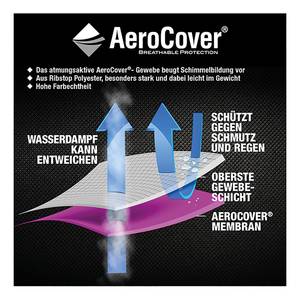 Sitzgruppenschutzhülle AeroCover Webstoff - Schwarz - Höhe: 100 cm