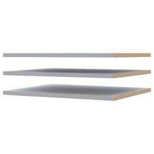 Inlegplanken Wismar (set van 3) Grijs - Plaatmateriaal - 83 x 42 x 1.5 cm