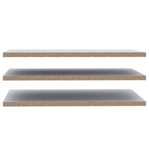 Tablettes Wismar (lot de 3) Gris - Bois manufacturé - 83 x 42 x 1.5 cm